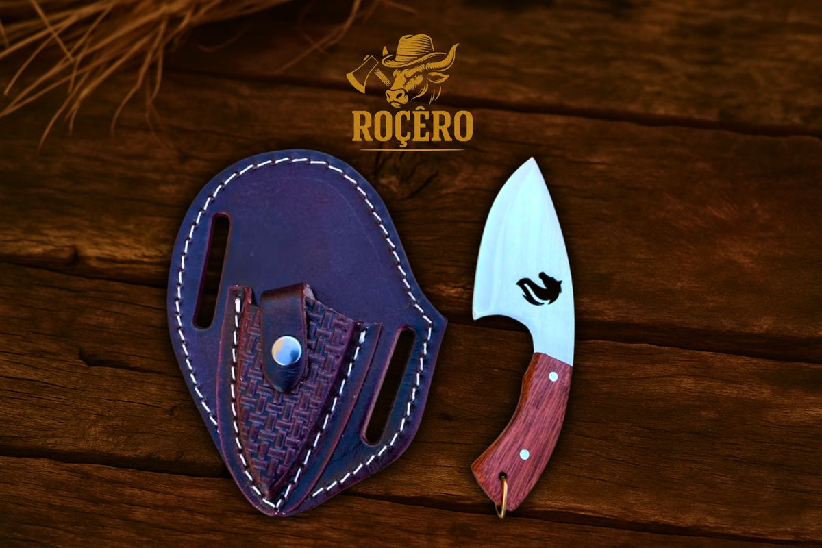 Faca CAMPEIRA Inox Skinner com Bainha de Couro – Ideal para Pescaria e Uso Country