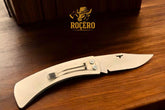 Canivete BICHO SOLTO de Bolso cromado Inox 420 Madeira Artesanal com Presilha – Edição Roçêro