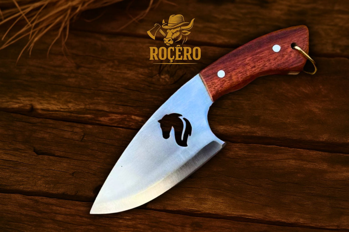 Faca CAMPEIRA Inox Skinner com Bainha de Couro – Ideal para Pescaria e Uso Country